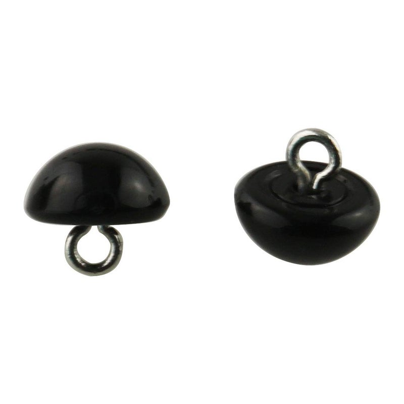 تيج أزرار لؤلؤية من تيغ، 50 قطعة، 10 مم، خرز أسود، نصف كرة، غطاء قبة، أزرار سلكية حلقية، مناسبة للأعمال اليدوية، والملابس، وفساتين الزفاف، وسجل القصاصات، ومشاريع الأعمال اليدوية. - Image 4